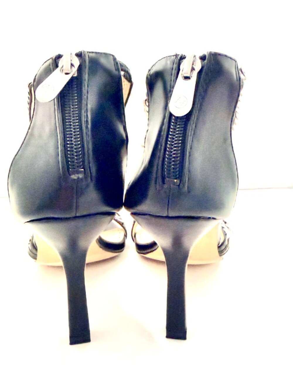 Adrienne Vittadini Women's "Geoff" Dress/Stiletto Sandal In Black - Size 9 - Picture 11 of 11
